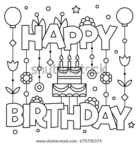 Download Happy Birthday Printable Coloring Pages At Getdrawings Free Download