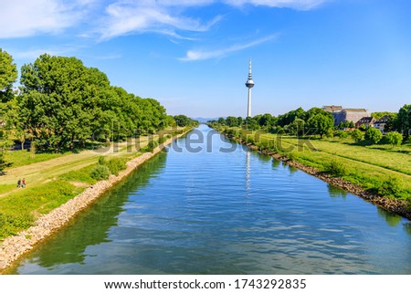 Similar – Image, Stock Photo Telecommunication tower Mannheim