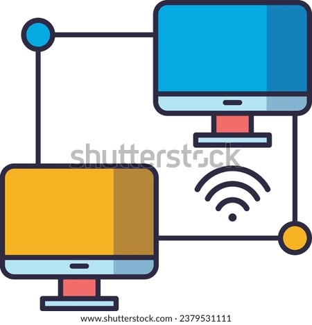 Screencast Icon. Chromecast Symbol Illustration
