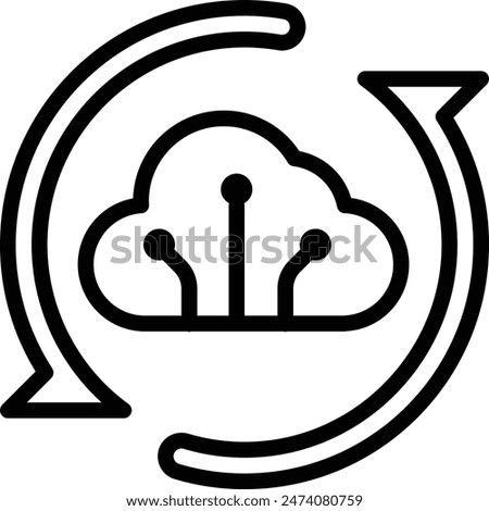 Cloud Sync Icon. cloud refresh icon