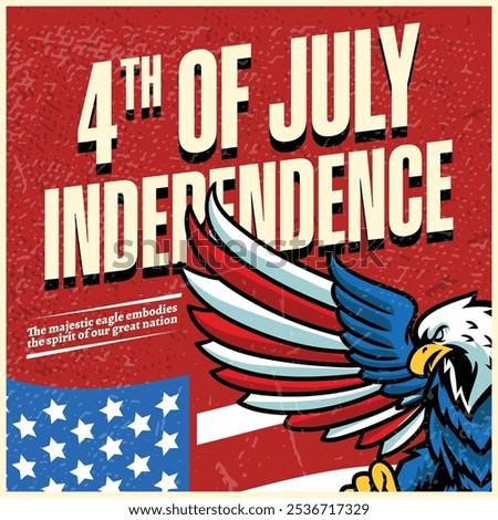 Independence Day America fourth of July Liberty Vector Illustration for social media, flyers, web pages, print media, greeting card, invitation, banner