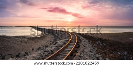 Image, Stock Photo to nordstrandischmoor rail