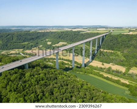 Image, Stock Photo bridge Hohenlohe Bridge