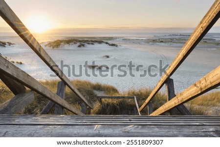 Similar – Image, Stock Photo Sandy beach on Amrum, Germany. Photo: Alexander Hauk