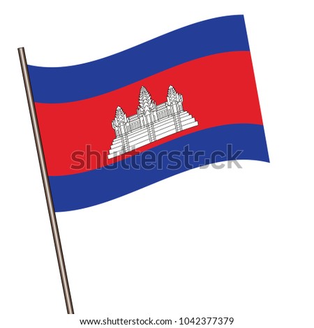 Flag of Cambodia,Cambodia Flag Icon vector illustration