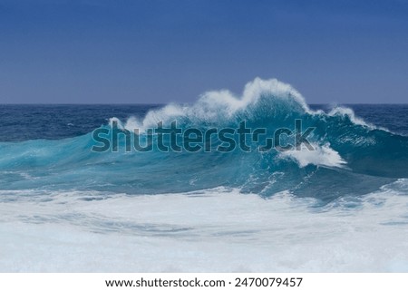 Image, Stock Photo wave ocean or sea water background. Blue sea water in calm.