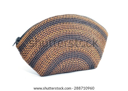 Handicraft handmade knitting bag. large-sized