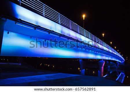 Night bridge Stock fotó © 