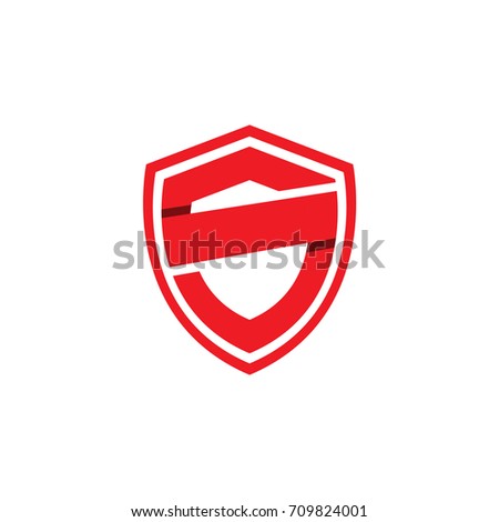 shield red logo template