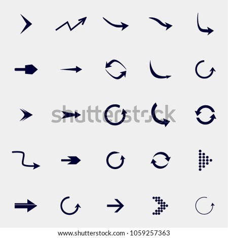 arrow icons set, direction, repeat icons