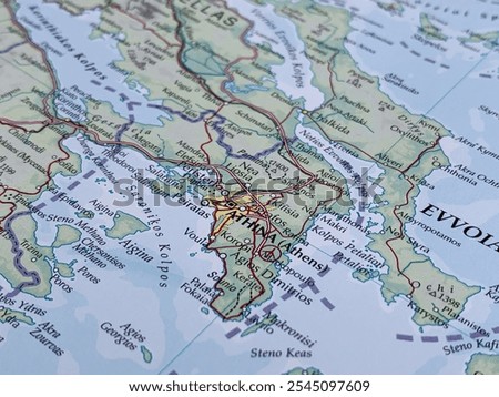 Image, Stock Photo Athens Ocean Mountain