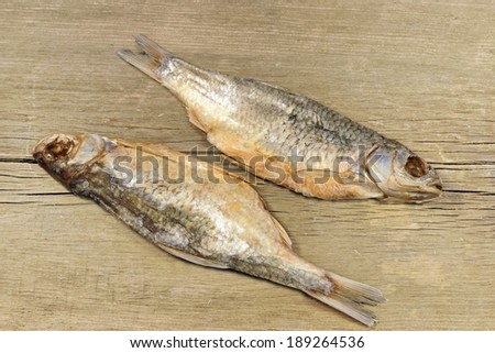 Two Dried Salt Fish, similar to the sign of the zodiac, with space for text or image