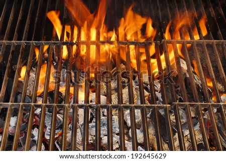 Barbecue Grill, Hot coal and Burning Flames. You can see more BBQ, Grilled food, flames and fire on my page.