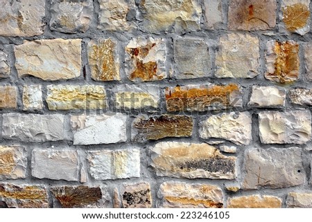 Natural Stone Wall. Mosaic Background and Texture for text or image.