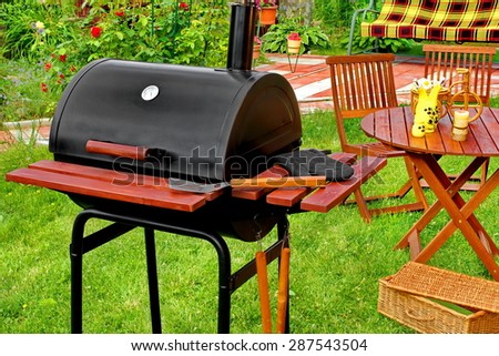 Outdoor Summer Weekend BBQ Grill Party Or Family Lunch Or Cookout Food Or Picnic Concept
