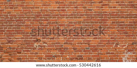 Similar – Image, Stock Photo Red brick facade with downpipe, door and ladder