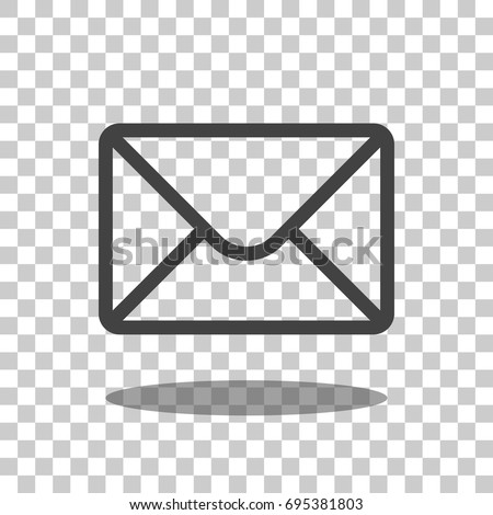 mail icon vector isolated
