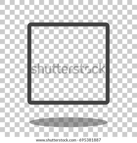 square icon vector isolated