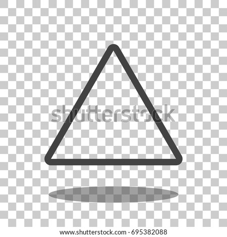 triangle icon vector isolated