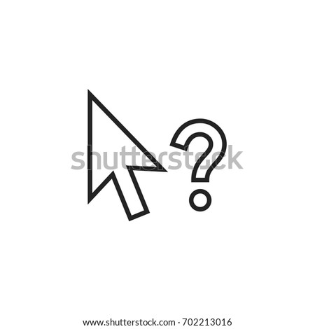 question cursor pointer icon vector