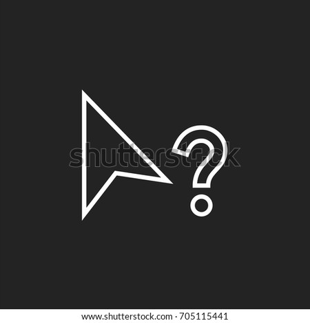 question cursor pointer icon vector