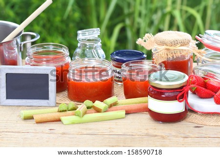 Jam cooking in the summer kitchen