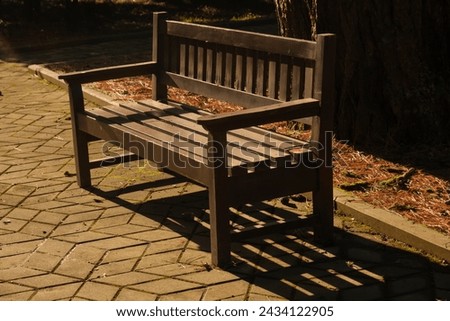 Similar – Image, Stock Photo Bench in the dark bench