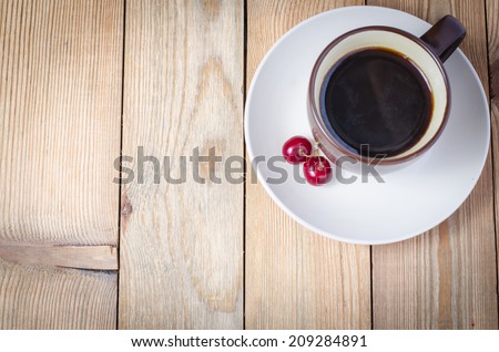 cup of coffee, cherry