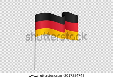 Waving flag of Germany isolated  on png or transparent  background,Symbol of Germany,template for banner,card,advertising ,promote, TV commercial,web, vector illustration top gold sport winner