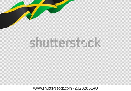 Waving flag of Jamaica isolated  on png or transparent  background,Symbol of Jamaica,template for banner,card,advertising ,promote, vector illustration top gold medal sport winner country