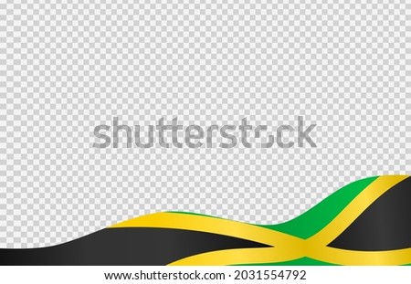 Waving flag of Jamaica isolated  on png or transparent  background,Symbol of Jamaica,template for banner,card,advertising ,promote, vector illustration top gold medal sport winner country