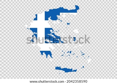 Greece flag on map isolated  on png or transparent  background,Symbol of Greece,template for banner,advertising, commercial,vector illustration, top gold medal sport winner country