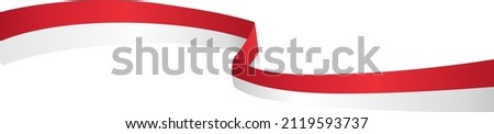 Long waving Indonesia flag isolated  on png or transparent background,Symbol Indonesia,template for banner,card,advertising ,promote,and business matching country poster, vector illustration