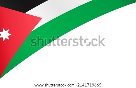 Jordan flag wave  isolated  on png or transparent background,Symbol Jordan,template for banner,card,advertising ,promote,and business matching country poster, vector illustration