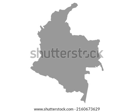 Colombia map on  png or transparent  background