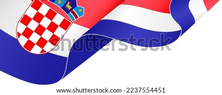 Croatia  flag wave  isolated  on png or transparent background,Symbol Croatia ,template for banner,card,advertising ,promote,and business matching country poster, vector illustration