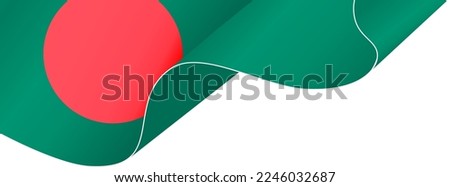 Bangladesh  flag wave  isolated  on png or transparent background,Symbol Bangladesh ,template for banner,card,advertising ,promote,and business matching country poster, vector illustration