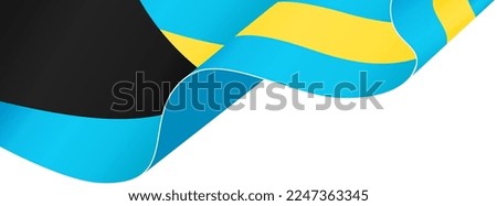Bahamas  flag wave  isolated  on png or transparent background,Symbol Bahamas,template for banner,card,advertising ,promote,and business matching country poster, vector illustration