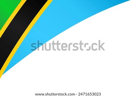 Tanzania flag wave isolated on png or transparent background vector illustration.