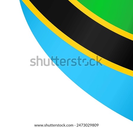 Tanzania flag wave isolated on png or transparent background vector illustration.