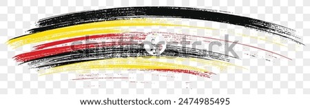 Uganda flag brush paint textured isolated  on png or transparent background. vector illustration 