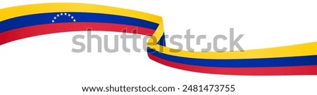 Venezuela flag wave isolated on png or transparent background vector illustration. 