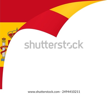 Spain flag wave isolated on png or transparent background vector illustration.