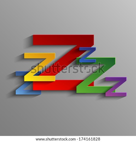 Colored abstract letter Z \ ZZZ Zdjęcia stock © 