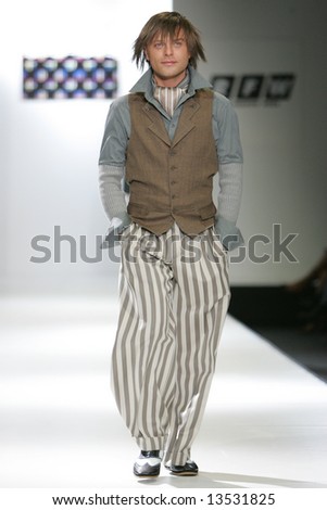 Model presents a creation from the  collection by Russian designer Tarakanova during the Russian Fashion Week in Moscow.