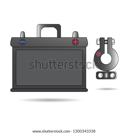 car battery simple vector illustration 

