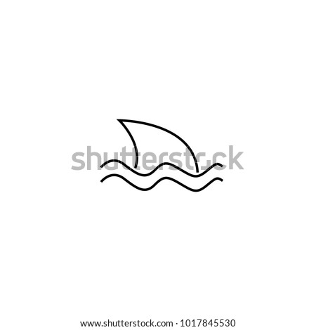 Shark icon isolated on white background. Trendy shark icon in flat style. Template for app, ui and logo, vector illustration, eps 10