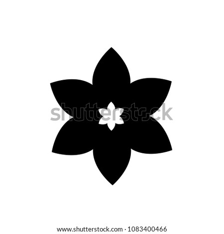 Flower icon isolated on white background. Flower icon for web site, poster, placard, flyer and wallpaper. Creative art concept, vector illustration, eps 10