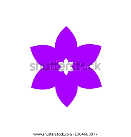 Flower icon isolated on white background. Flower icon for web site, poster, placard, flyer and wallpaper. Creative art concept, vector illustration, eps 10