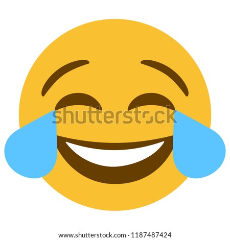 Emoji lol laugh face vector isolated on white background. Emoji lol laugh face for web site, app, ui and t shirt. Vector illustration, eps 10